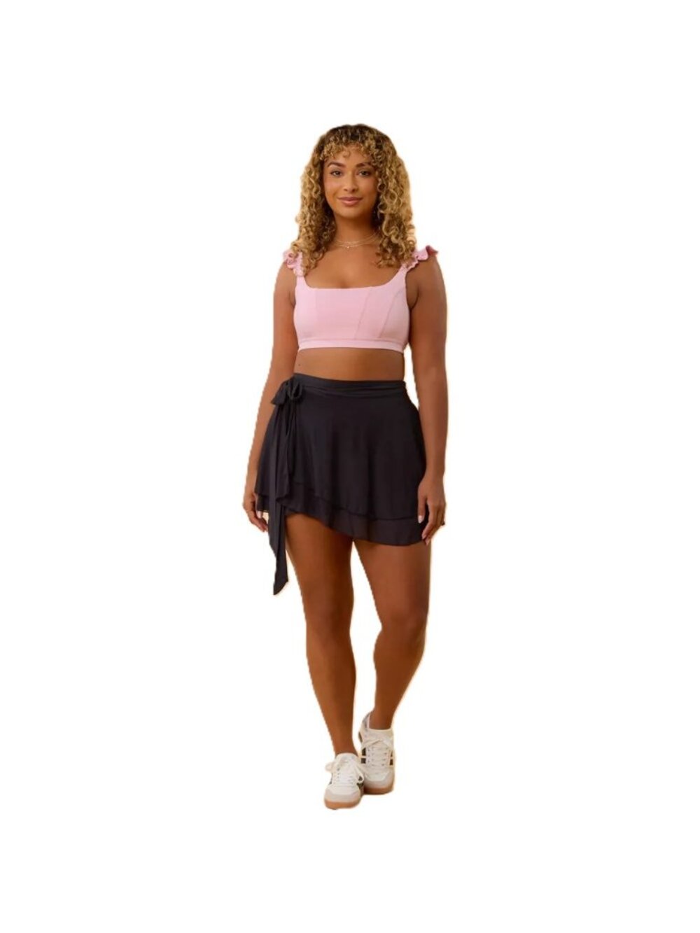Biogilates Skort Women Small Black Dance Studio Wrap Elastic Waist Pockets